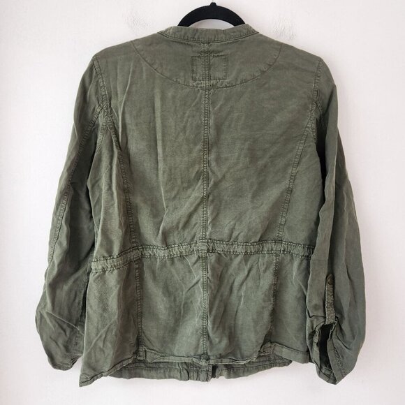 Sanctuary Olive Green Snap Front Lightweight Utility Jacket Gorpcore Women's M - Picture 3 of 8